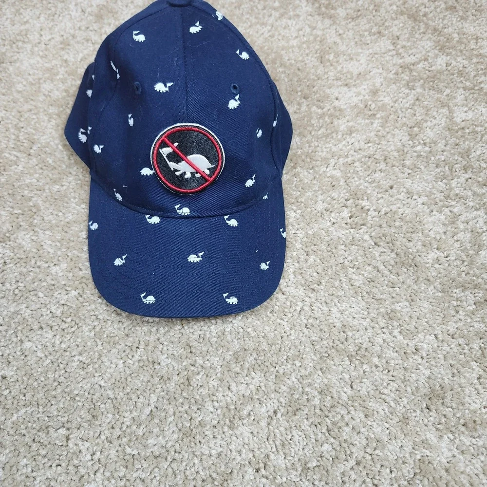 Adidas Hat Snapback Navy Blue Turtle Print Graphic Adjustable OSFM‎